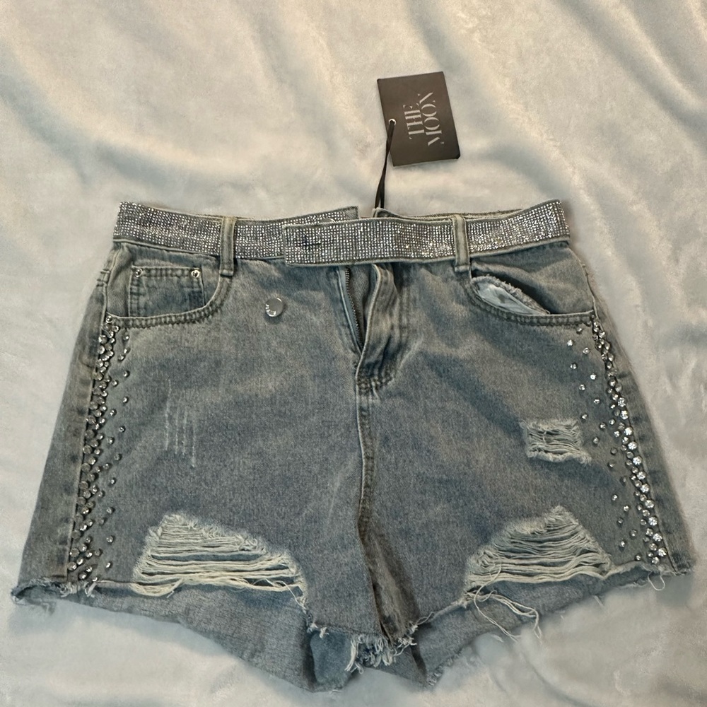 The Moon Collection brand new jeweled jean shorts